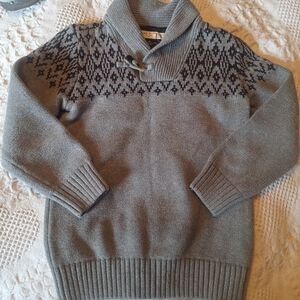 Hope & Henry Organic Cotton Gray Turtleneck Sweater for Boys